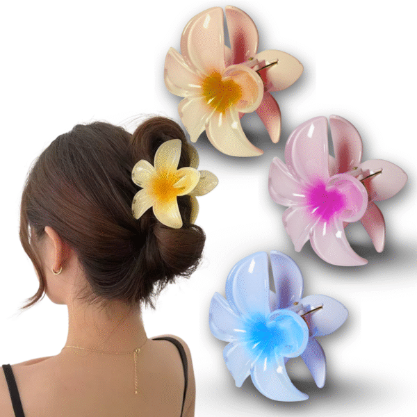 Summer Flower Hair Claw Clip for Girls