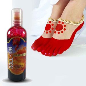 Roll On Liquid Alta for Women & Girls | Red Color With Vitamin E & Aloe Vera Gel | 50ml