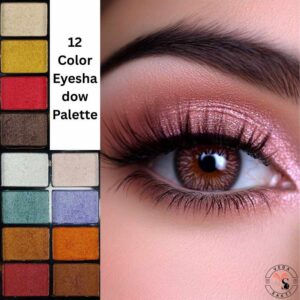 12 Color Eyeshadow Palette | Matte & Shimmer | Beginner Friendly, Long Lasting & Blindable Eye Makeup Palette | Daily Life Pro Pigment Palette