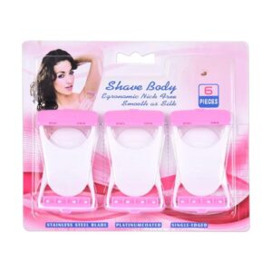 6 Pcs Bikini Razor for Ultra Smooth Skin, Under Arms Hairs, All Body Unwanted Hairs Removal in Easy Way, Handle Grip Razor, Body Hair Removal for Women’s, Girl’s & Teen’s