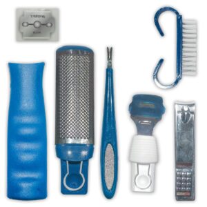 5-in-1 Nail & Foot Care Kit | Professional Manicure Pedicure Set with Nail Clipper, Cuticle Pusher, Foot Rasp, Callus Remover, and Cleaning Brush for Men & Women