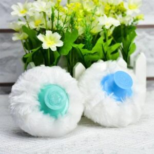 Baby Powder Puff with Transparent Container | Ultra Soft Powder Puff for Babies | Face & Body Cosmetic Powder Puff Sponge | Multi-Color | Easy-to-Dry & Comfortable