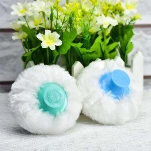 Baby Powder Puff with Transparent Container | Ultra Soft Face & Body Cosmetic Sponge | Multi-Color | Easy-to-Dry & Comfortable