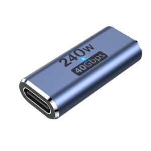 Type-C Female to Female Coupler | 40Gbps High-Speed Data, 100W PD Charging, 8K Video Support | USB C Extender Adapter/Mobile Accessories Adopter